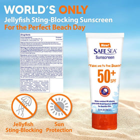 SAFE SEA lotion texture close-up highlighting non-greasy moisturizing finish
