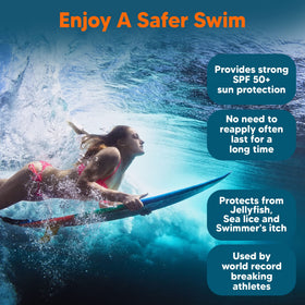 SAFE SEA tube in hand for size comparison and travel-friendly convenience