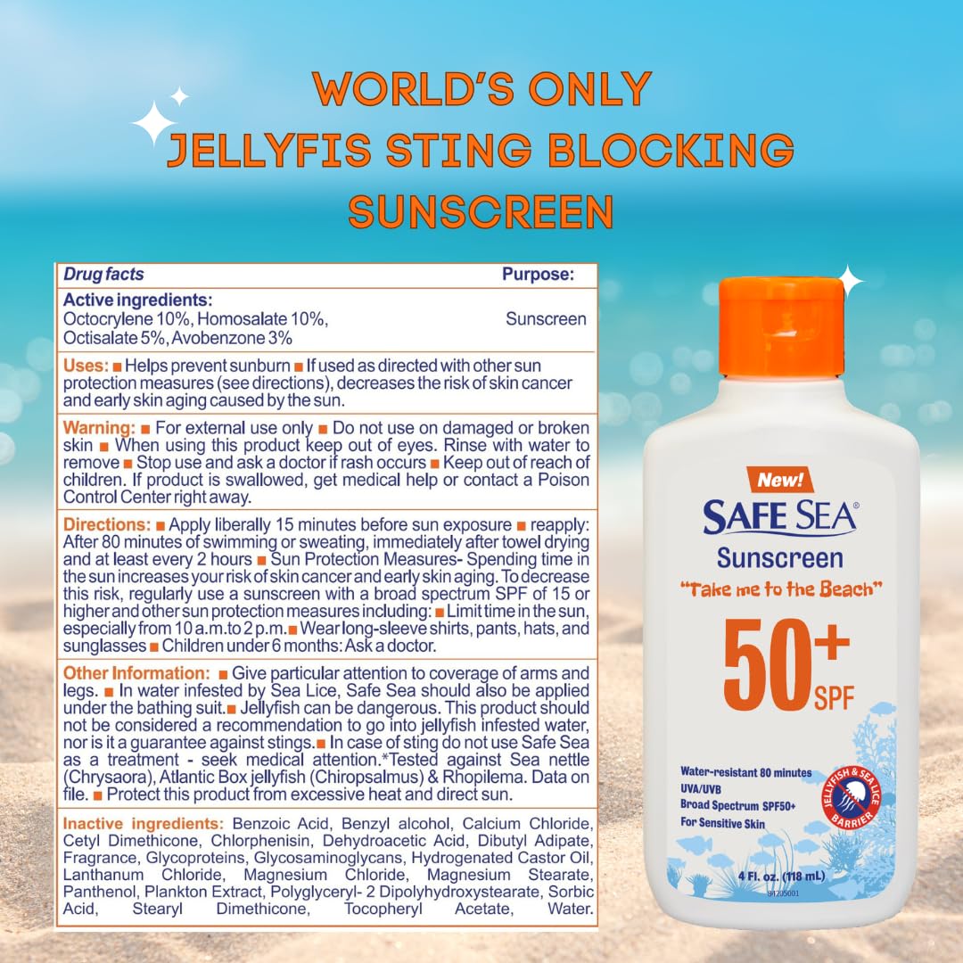 SAFE SEA lotion texture closeup demonstrating smooth moisturizing protection