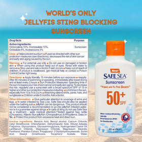 SAFE SEA lotion texture closeup demonstrating smooth moisturizing protection