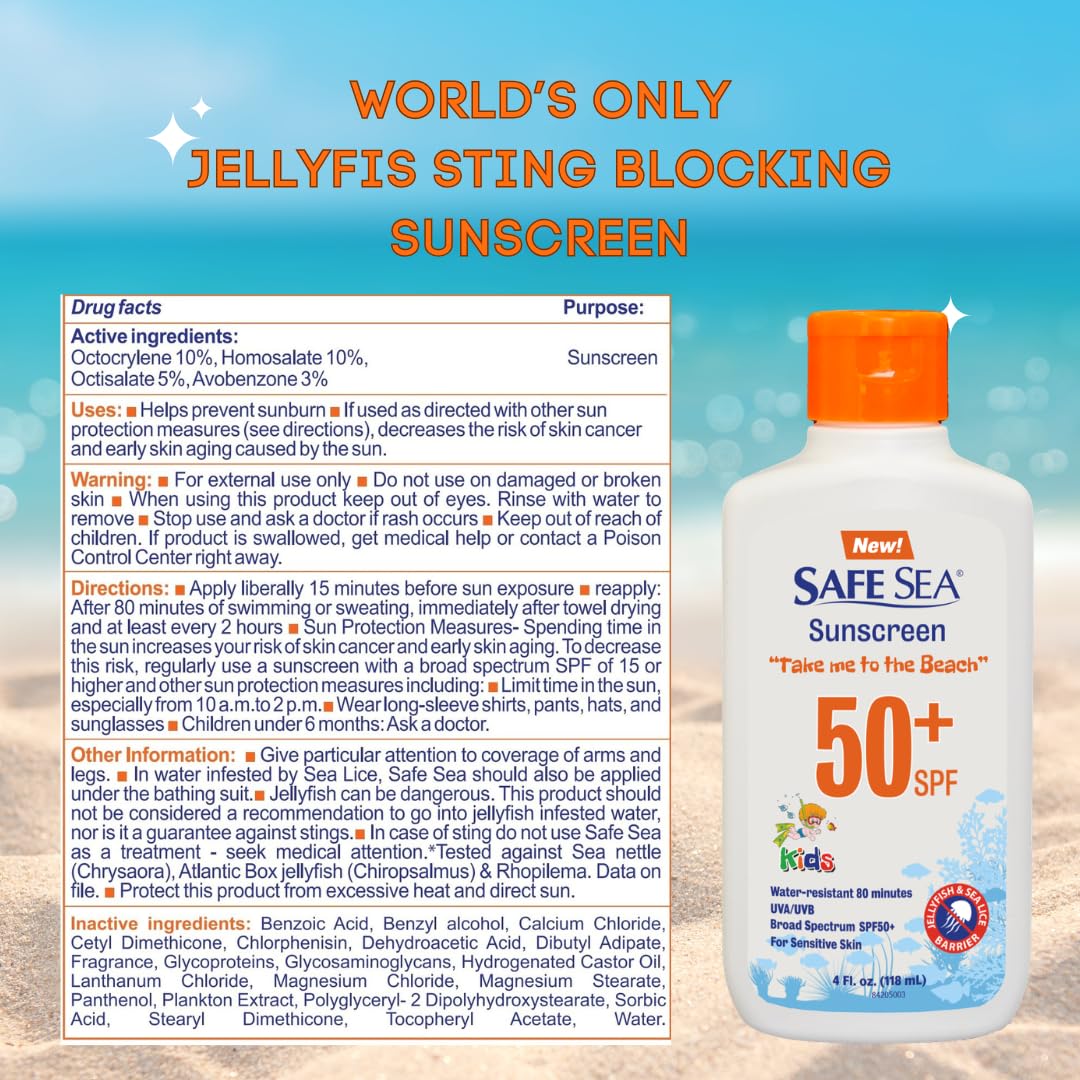 SAFE SEA lotion texture close-up highlighting smooth moisturizing feel