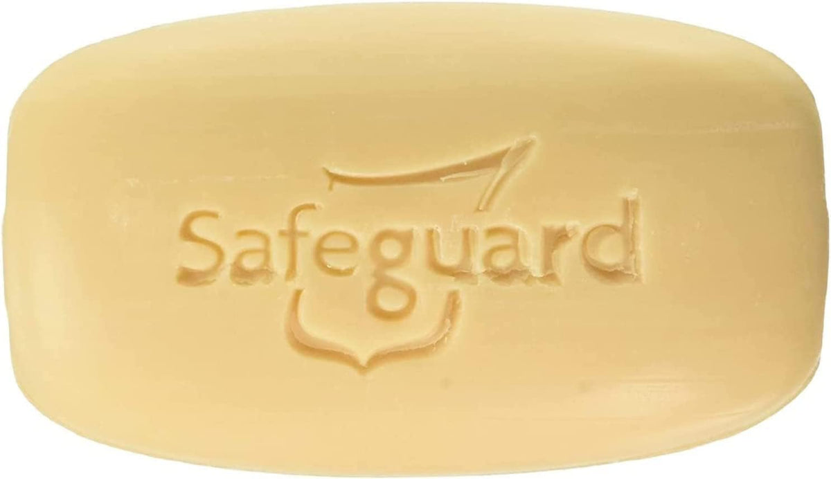 Safeguard single bar close-up texture highlighting creamy lather and softness