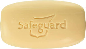 Safeguard single bar close-up texture highlighting creamy lather and softness