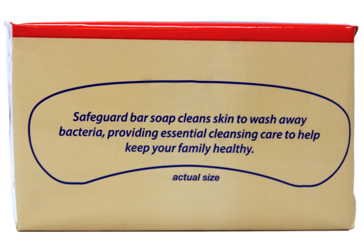 Safeguard bar in hand size comparison demonstrating compact 4 oz bar for daily use
