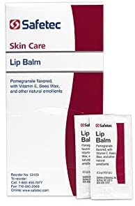 Safetec lip balm tube open showing smooth balm and easy application benefit