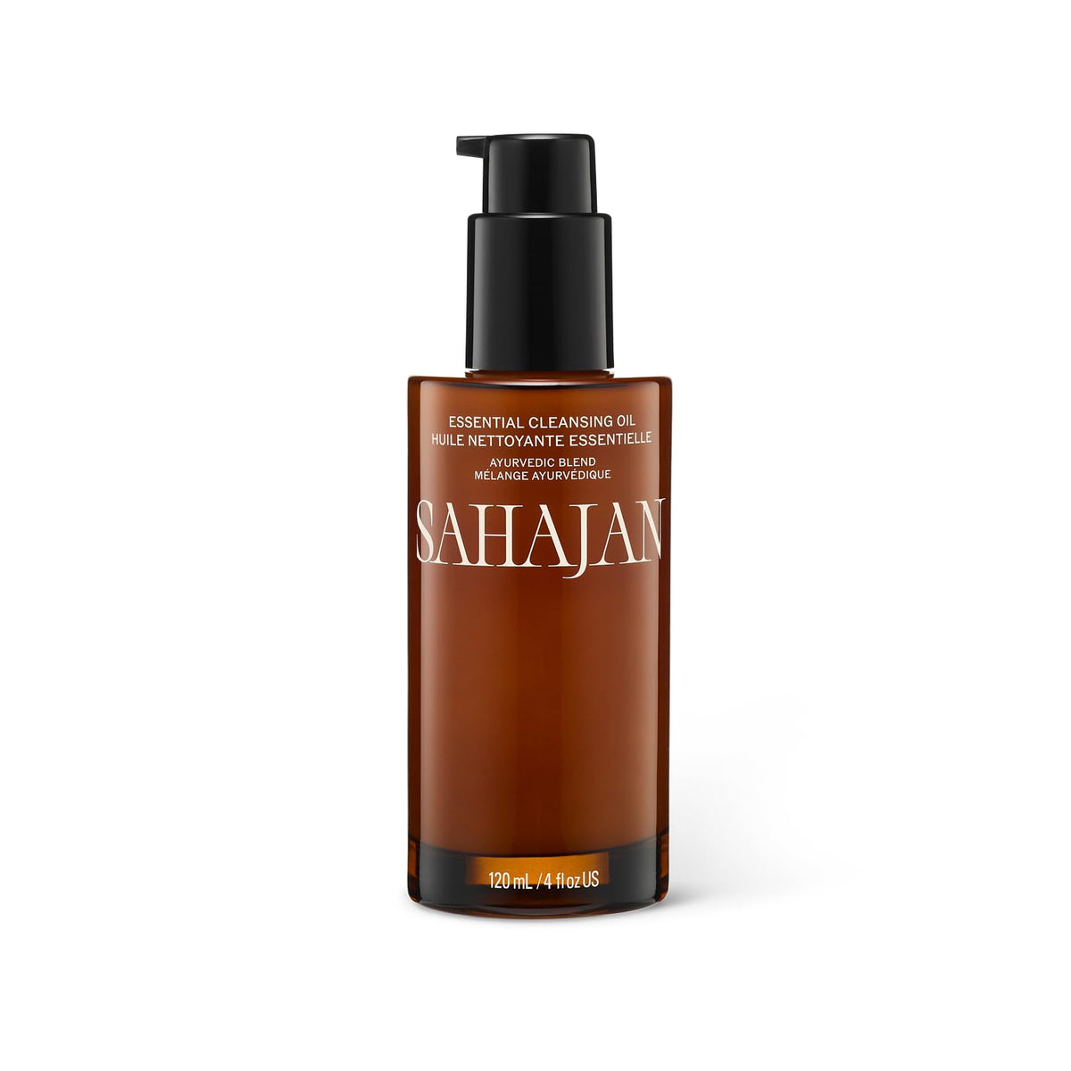 sahajan cleansing oil front bottle showing packaging and gentle formula benefits