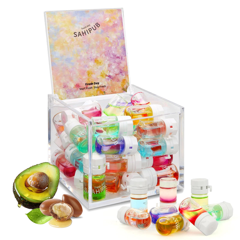 SAHIPUB front packaging showing the 40 mini bottles and variety benefits