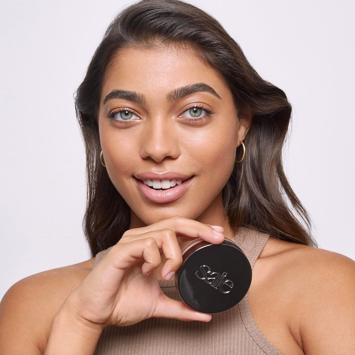 Saie Airset ingredient label highlighting squalane and mica for hydrating radiance