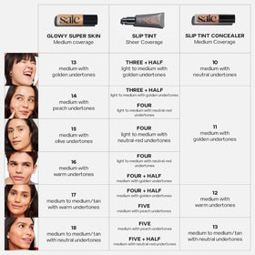 Saie applied on model with medium-tan skin showing natural finish benefit