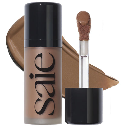 Saie front packaging of Dew Bronze stick showing compact design and Salt shade