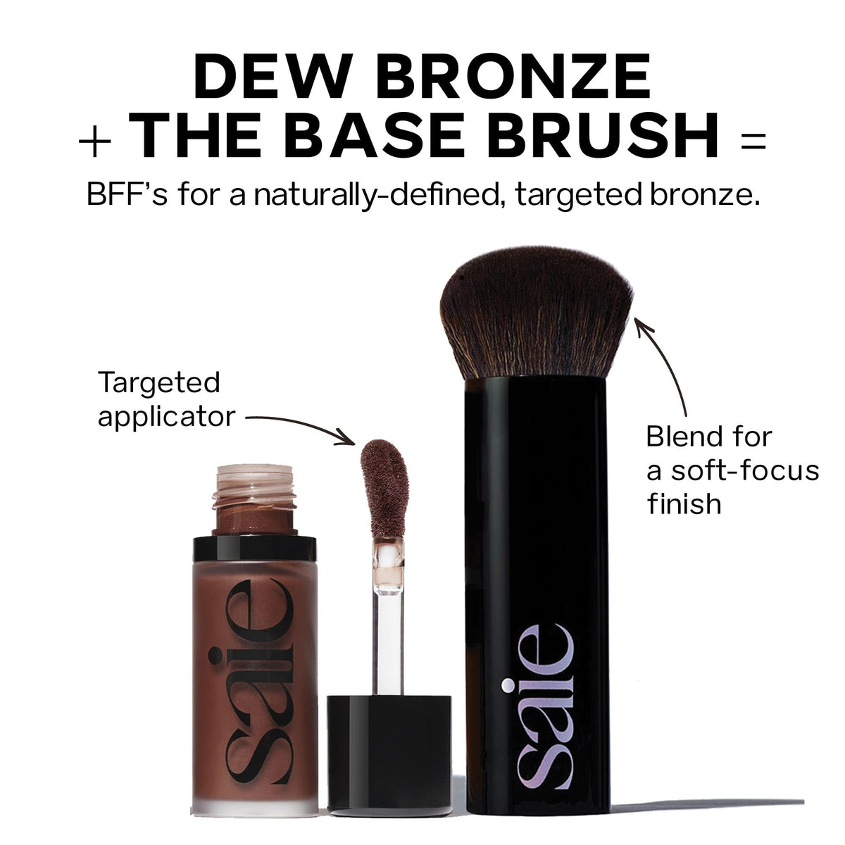 Saie Dew Bronze in hand next to coin for size scale and travel-friendly benefit