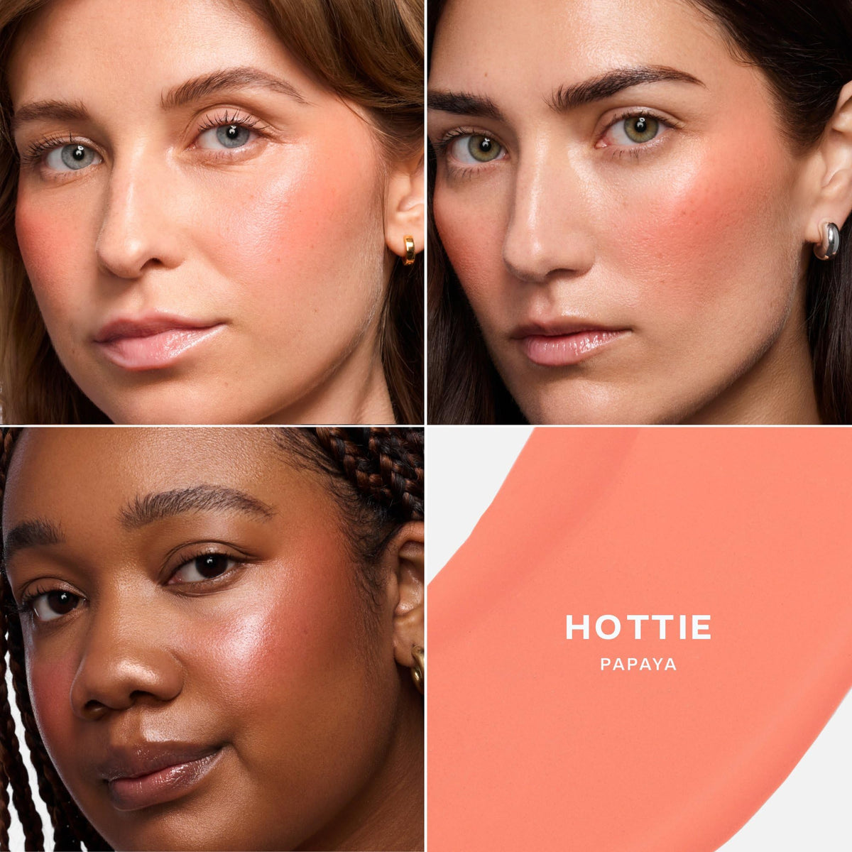 Saie Dew Liquid Blush next to a coin showing compact travel-friendly size