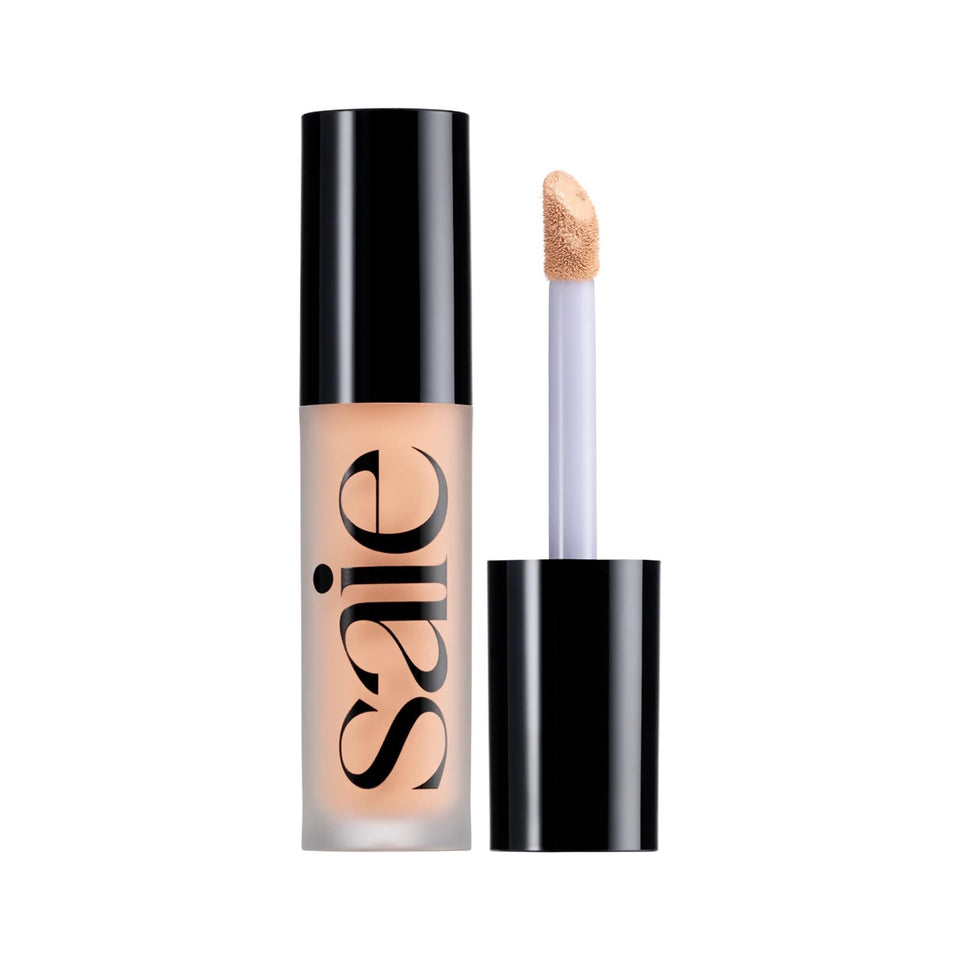 Saie front packaging showing Slip Tint concealer and visible benefit: portable coverage