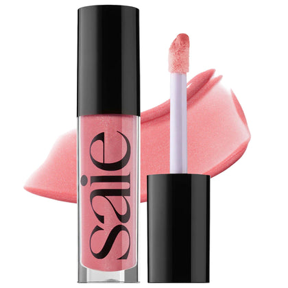 Saie Glossybounce front packaging showing Disco shade and glossy finish benefits