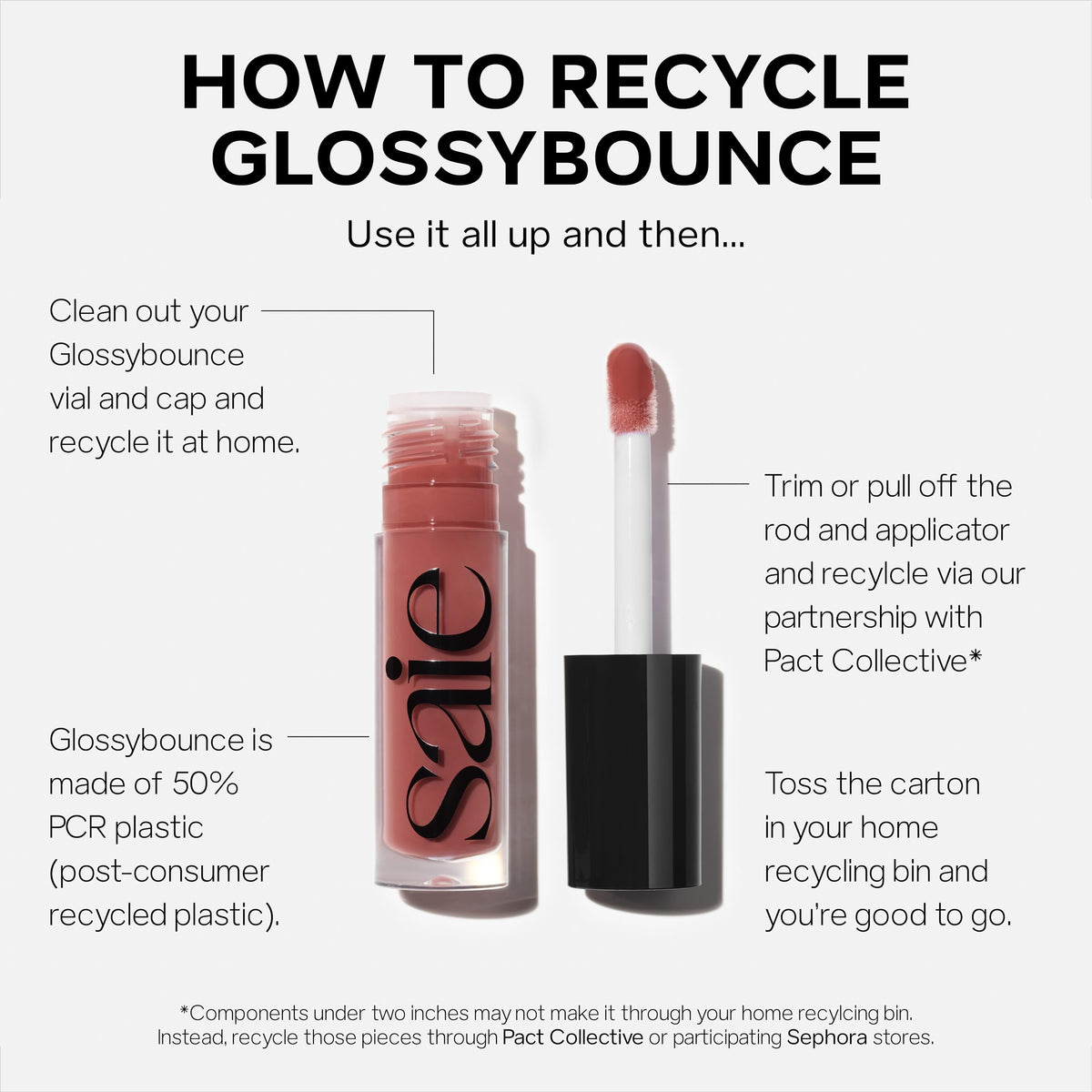 Saie glossybounce lifestyle bag shot inside purse ready for on-the-go touch-ups