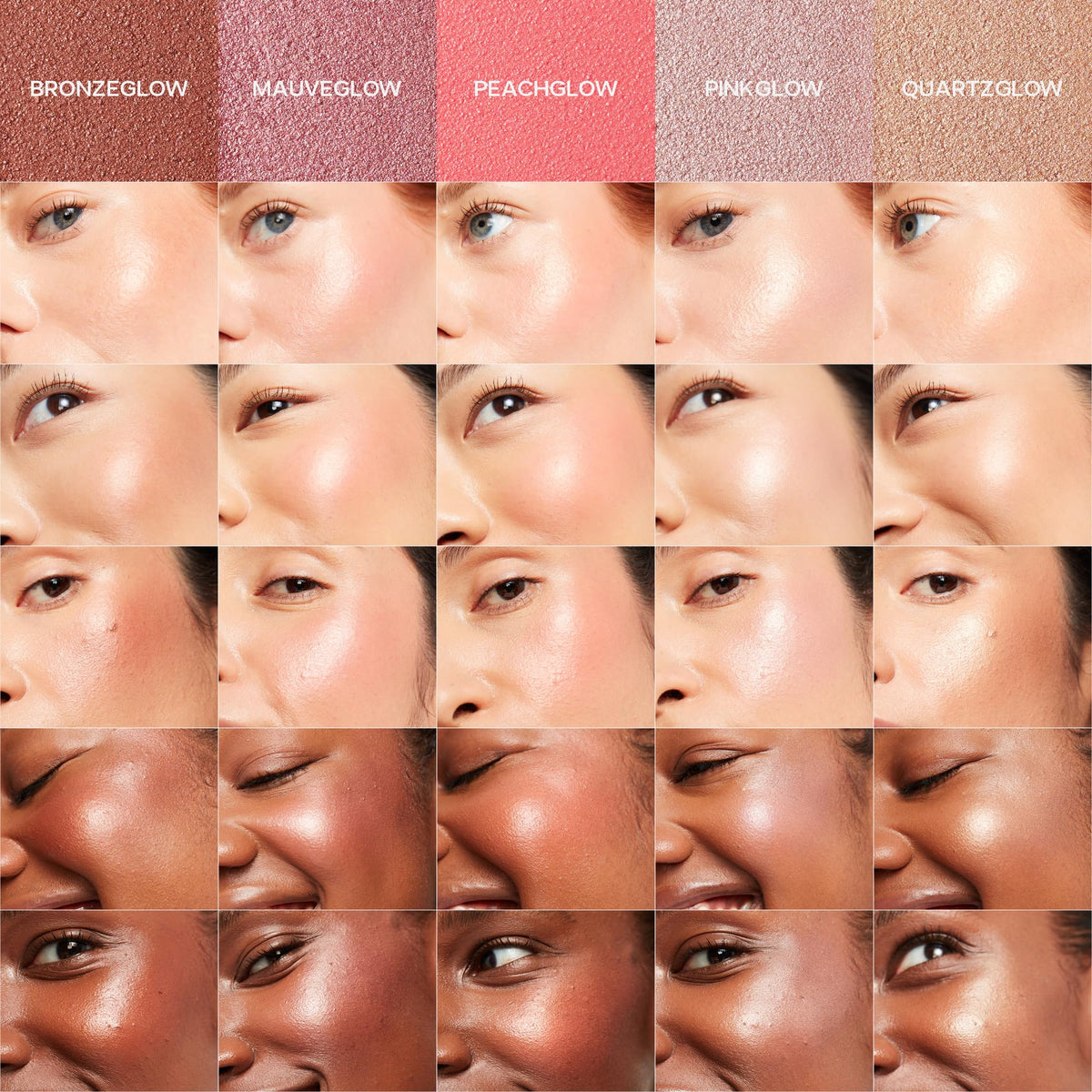 Saie close-up micropearl particles showing soft radiance and non-glittery sheen