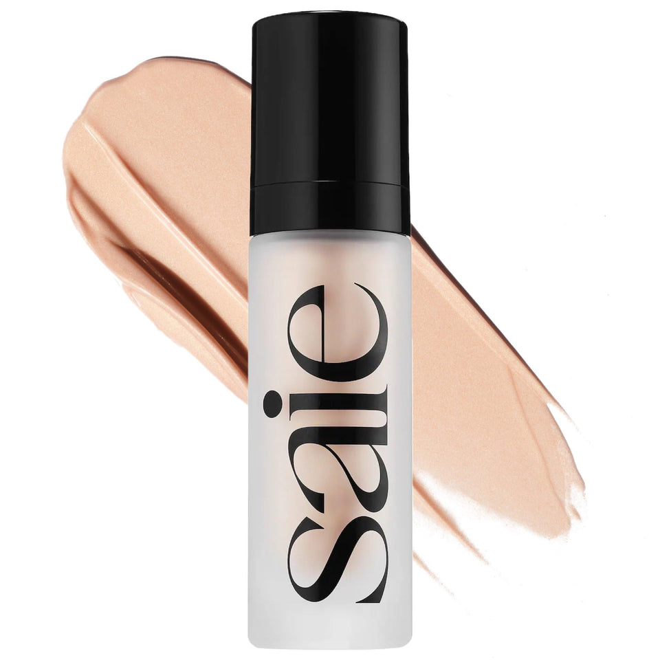 Saie front packaging showing warmglow bottle and product benefit glow