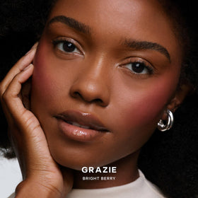 Saie Grazie applied with brush demonstrating even, diffused color payoff