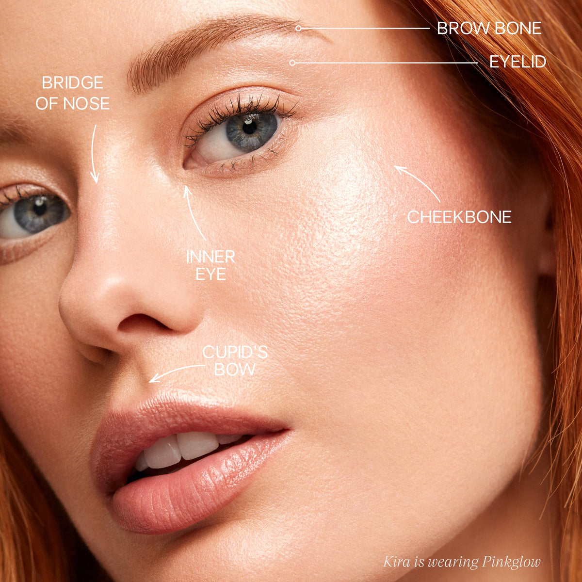 Saie in-use cheek application demonstrates rosy sculpted lift and blendability