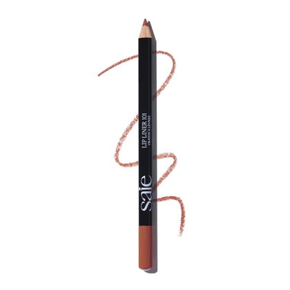 Saie lip liner front packaging showing shade Flirt and clear label