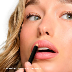 Saie lip liner sharpened tip demonstrating precise application and control