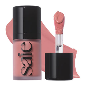 Saie mini dew front packaging showing compact dewy blush and label benefit