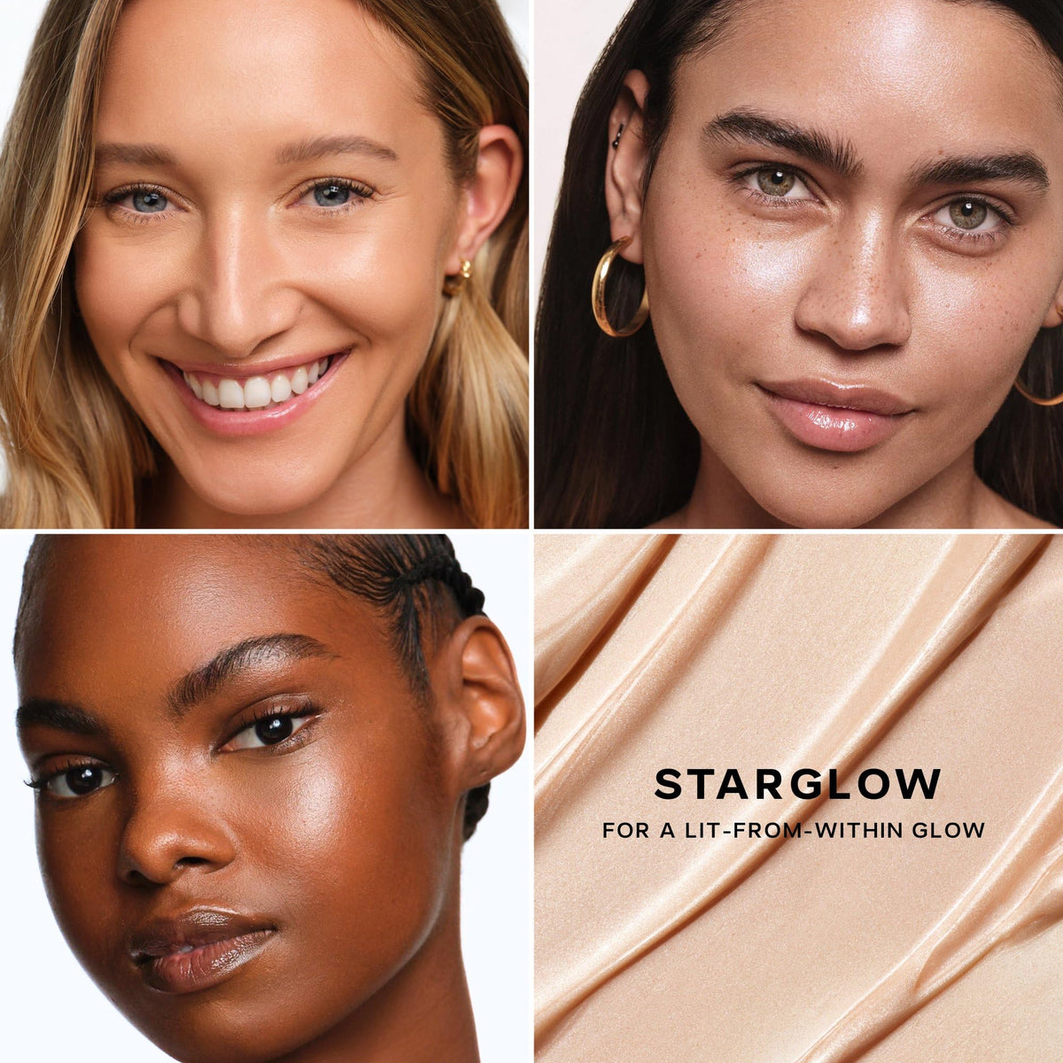 Saie mixed into foundation demonstrating customizable glow and finish
