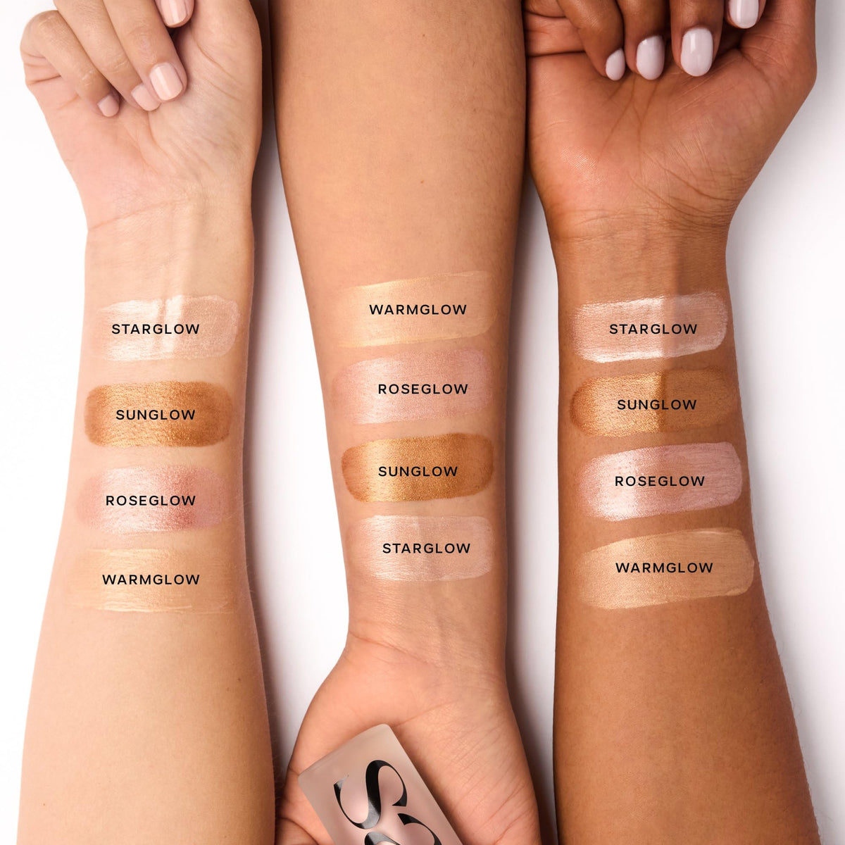 Saie on cheek close-up showing luminous highlight and natural radiance