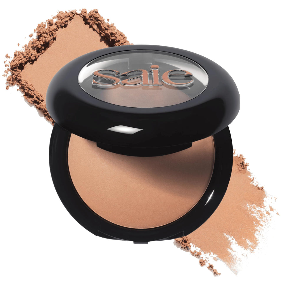 Saie Palermo compact front view showing sleek packaging and travel-friendly design
