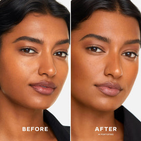 Saie open pan revealing baked bronzer color for natural warmth