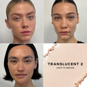 Saie Slip Tint applied under eye showing set concealer benefit: reduces creasing