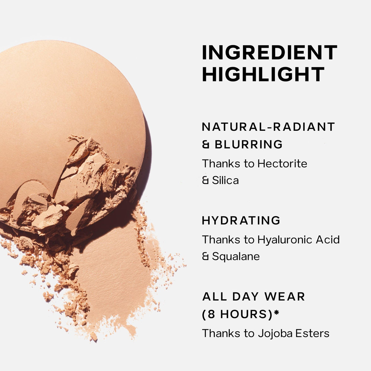 Saie Slip Tint before and after split image shows blurred pores benefit: visible smoothing