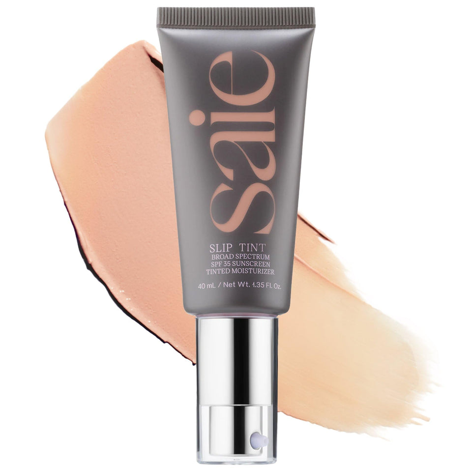Saie Slip Tint front packaging showing shade one and SPF benefit