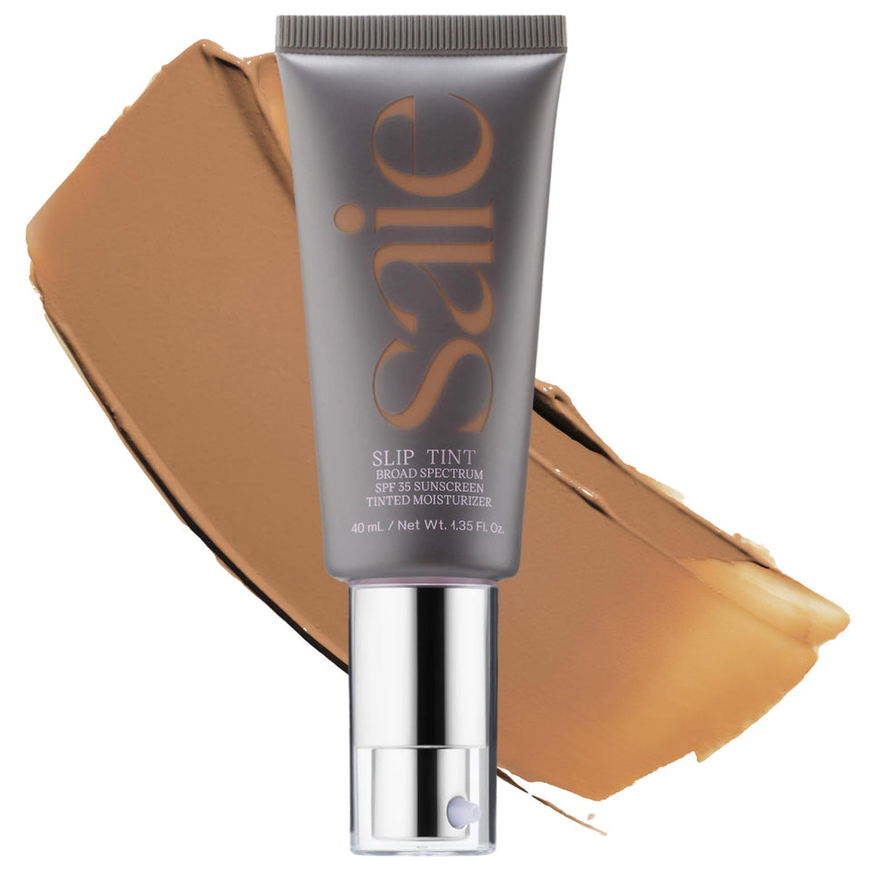 Saie Slip Tint front tube showing product and SPF 35 for daily protection