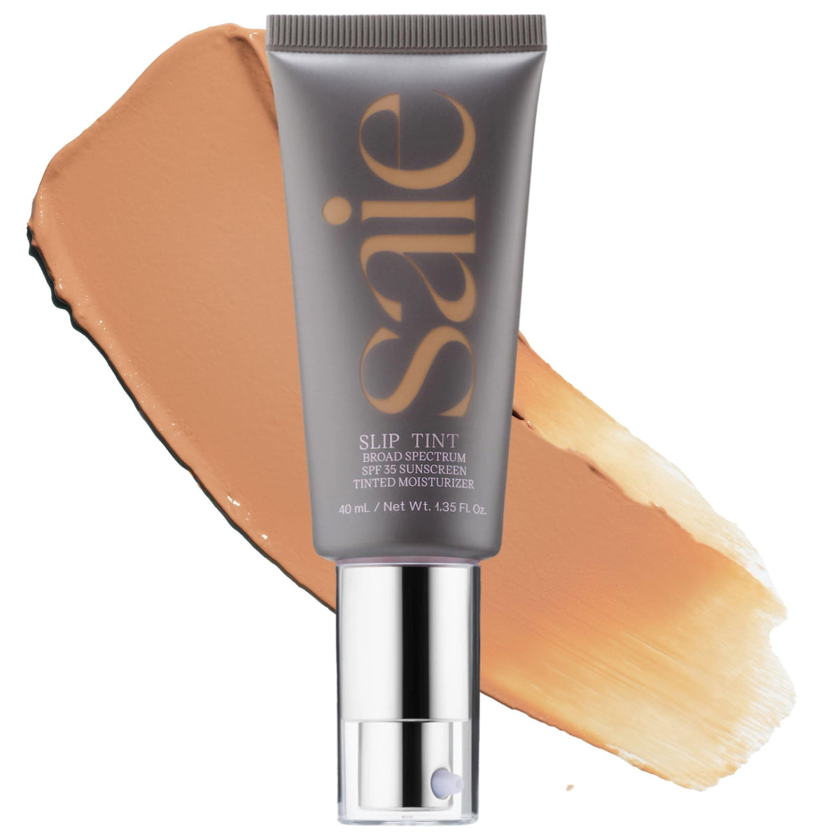 Saie Slip Tint bottle front view showing sleek packaging and size benefit