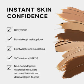 Saie texture swirl of tint showing creamy consistency for smooth blending benefit