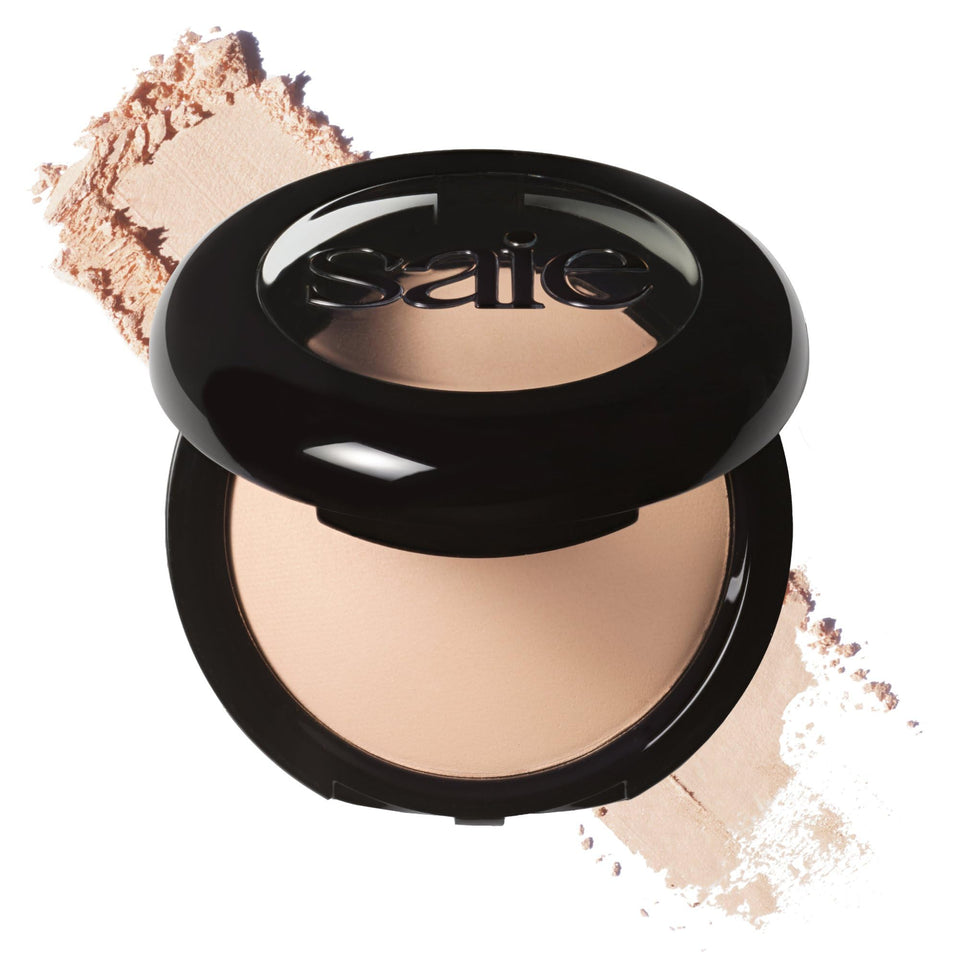 Saie Slip Tint front packaging shows compact and clean branding benefit: travel-ready finish