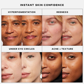 Saie Slip Tint paired with Slip Tint Tinted Moisturizer illustrating seamless layering benefits