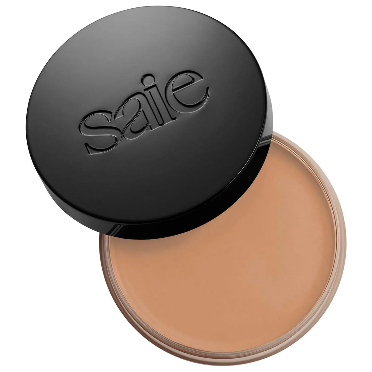 Saie Sun Melt front compact showing packaging and shade for easy selection