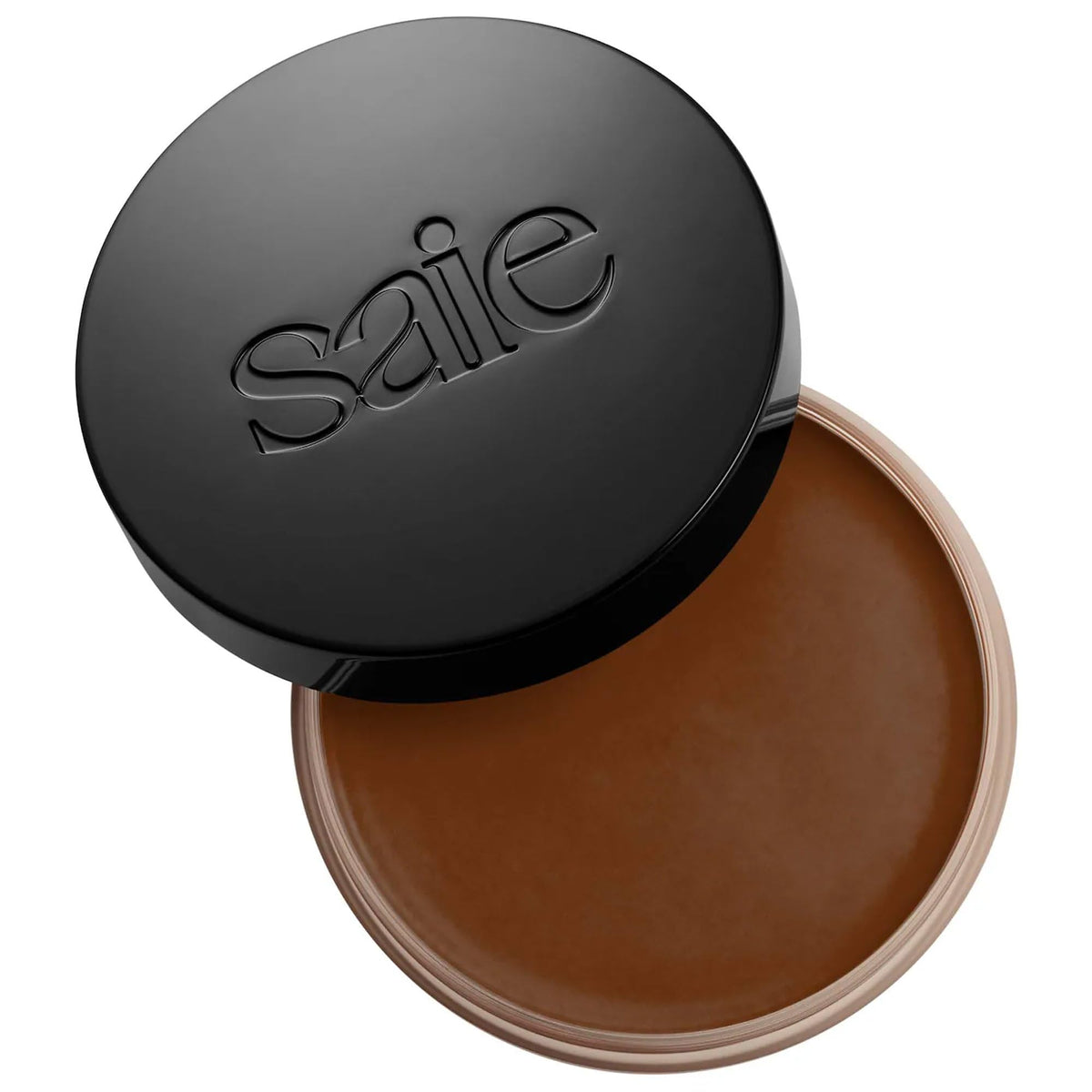 Saie Sun Melt front packaging showing sleek bronzer compact and shade
