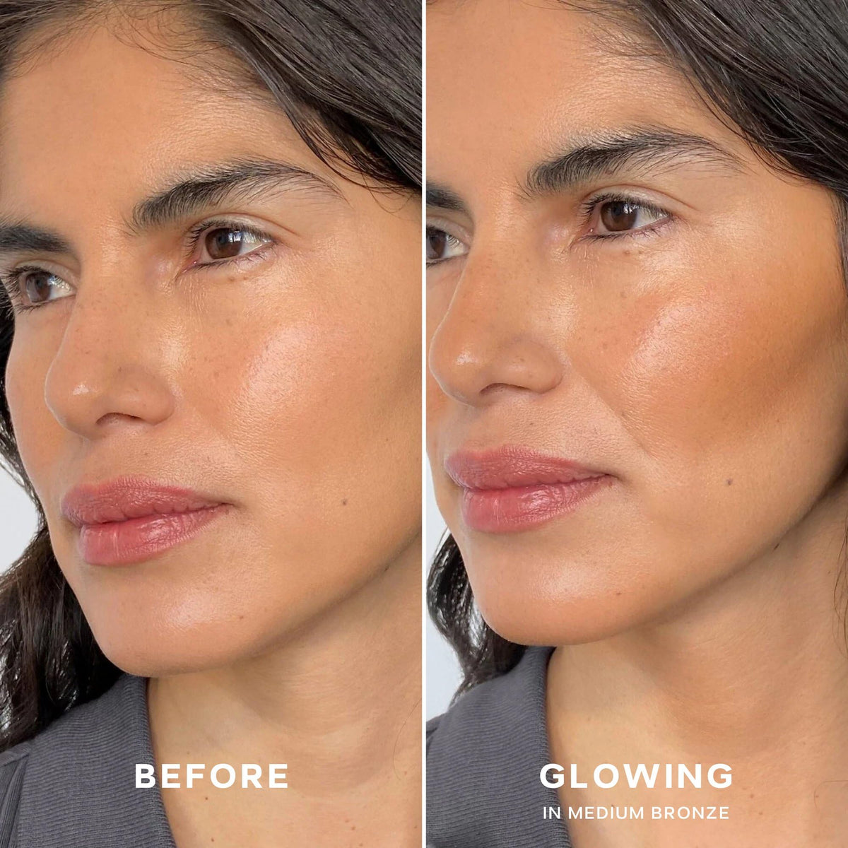 Saie Sun Melt open pan showing creamy texture and smooth finish for blendability