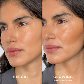 Saie Sun Melt open pan showing creamy texture and smooth finish for blendability