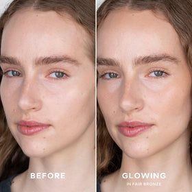 Saie Sun Melt close-up texture of cream-balm illustrating blendable finish