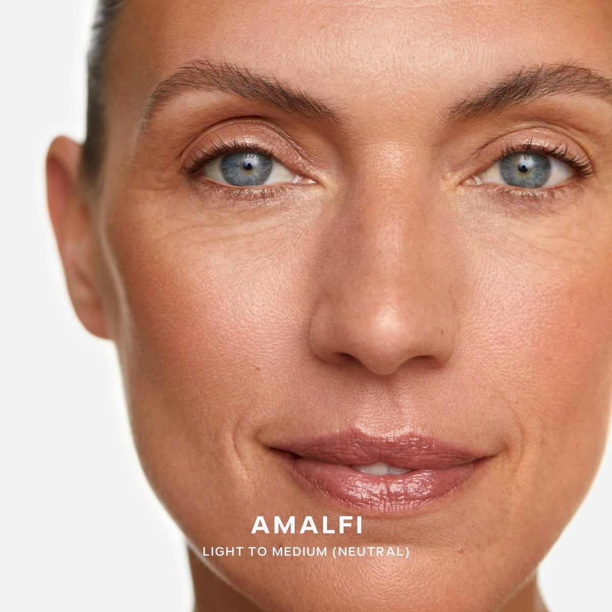 Saie SuperSuede Amalfi texture macro revealing smooth, soft-focus powder