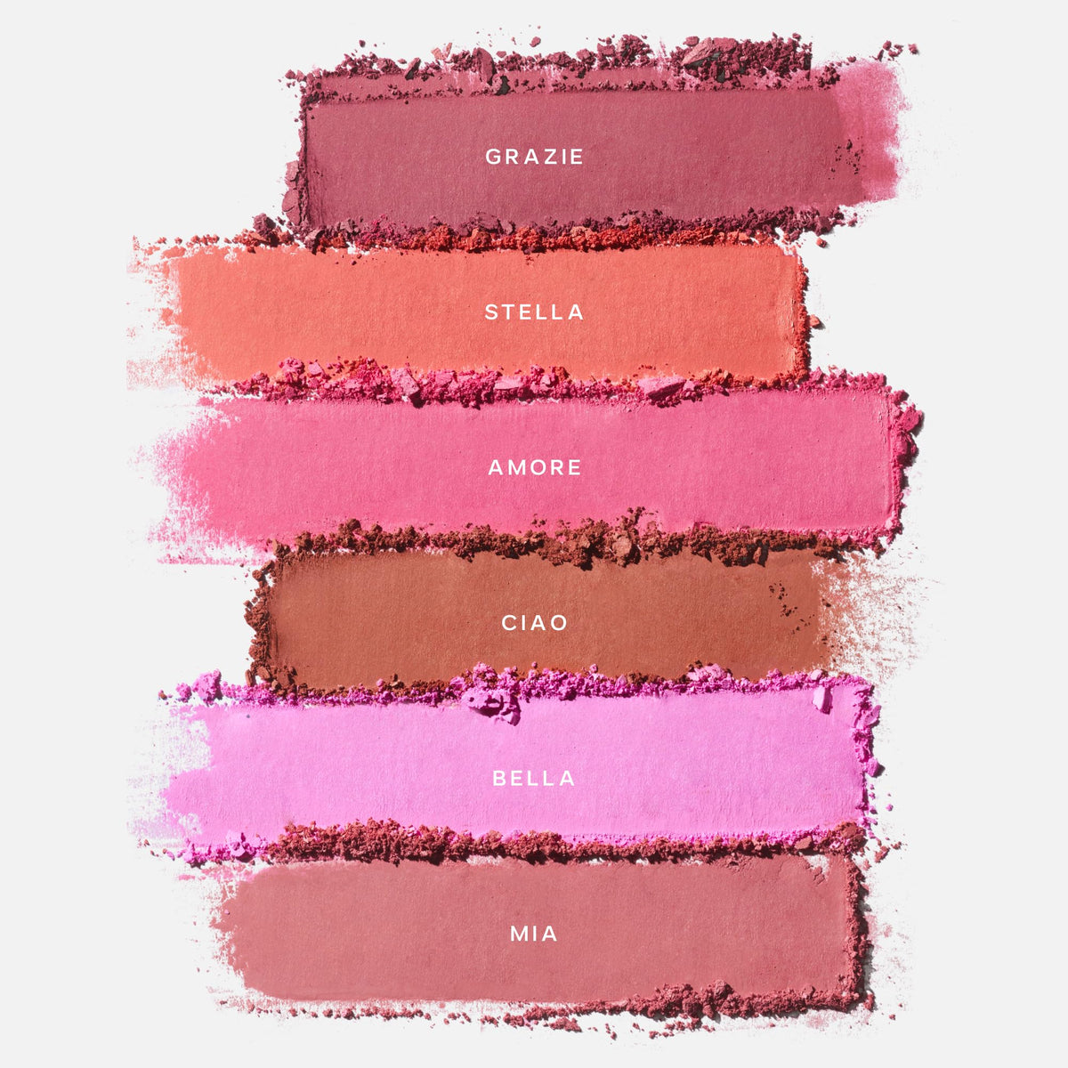 Saie cheek swatch in natural light showing diffused, skin-like color