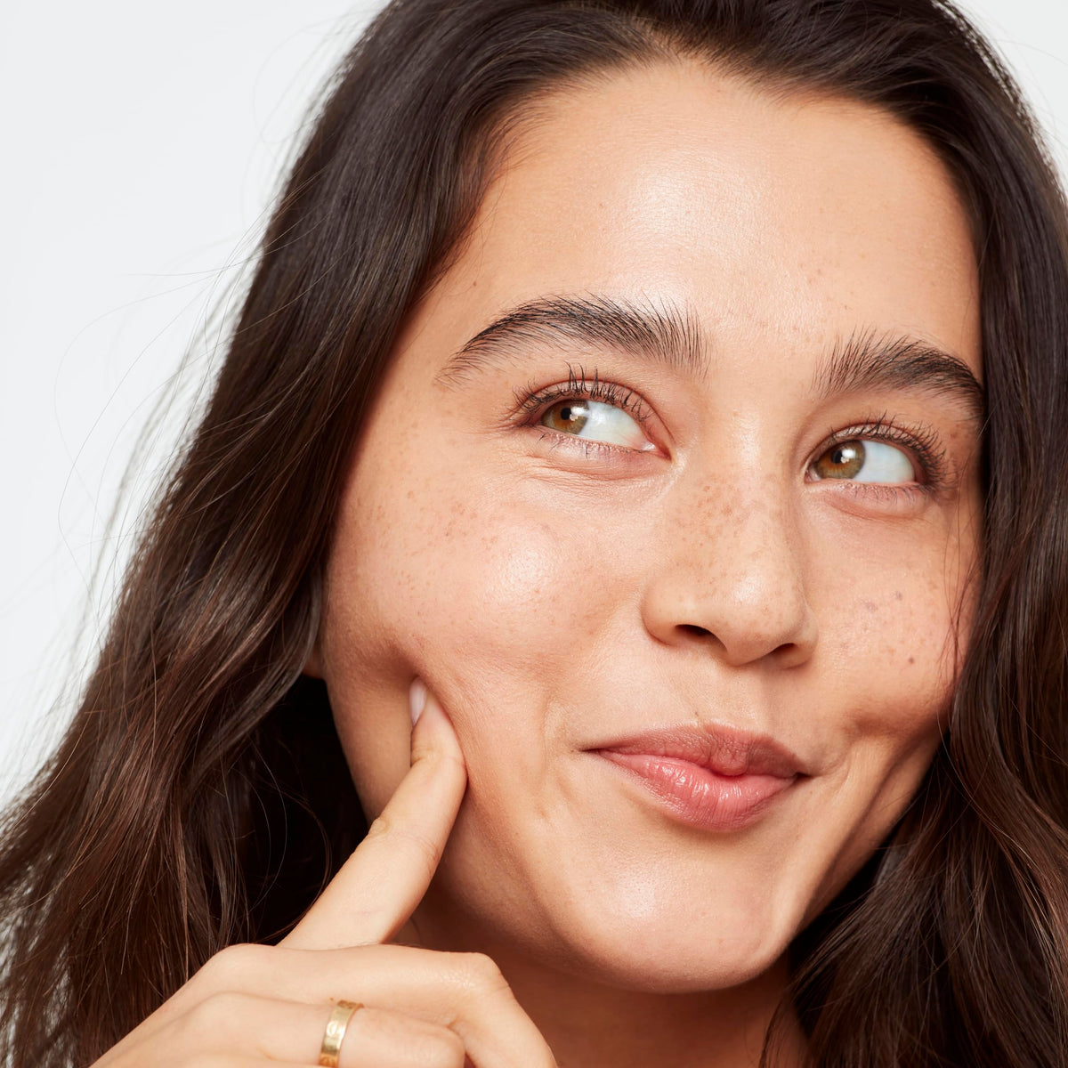 Saie close-up texture of glowy tint showing hydrating, lightweight benefit