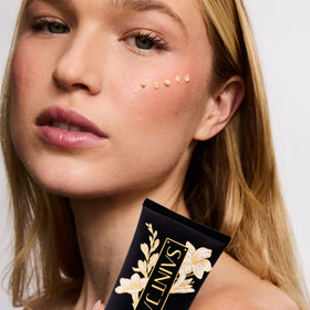 SAINT JANE face application in use demonstrating finish benefit: invisible SPF under makeup
