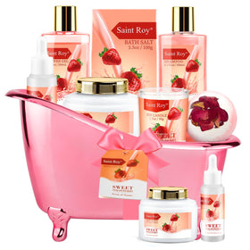 Saint Roy lifestyle bathroom scene illustrating home spa setup convenience
