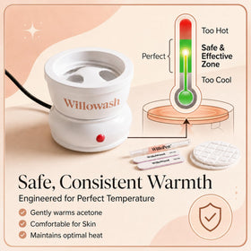 Saint Willo Willowash lid and bowl scale comparison, compact design saves countertop space