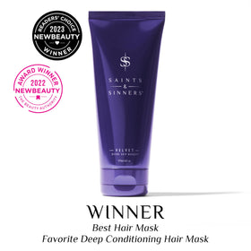 Saints & Sinners ingredient close-up highlighting vitamins and keratin amino acids